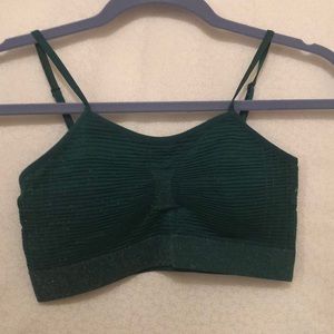 Emerald green sports bra